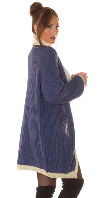 Trendy oversized cardigan marineblauw